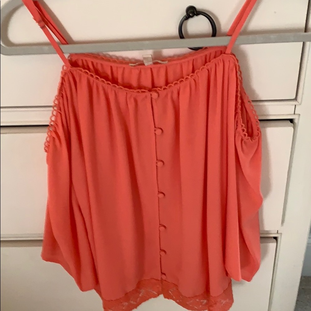 Coral blouse